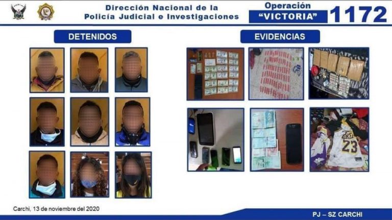 Banda se dedicaba a la extorsión y tráfico ilícito de personas en Carchi