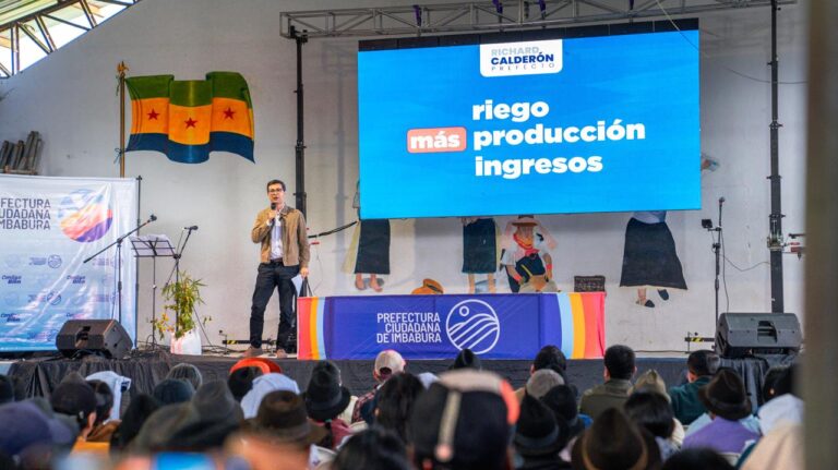 CON UNA INVERSIÓN DE 821.879 DÓLARES LA PREFECTURA DE IMBABURA PONE EN MARCHA TRES GRANDES OBRAS DE RIEGO EN IMANTAG