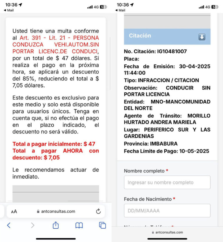 ALERTA CON LA NUEVA MODALIDAD DE ESTAFA A TRAVÉS DE LLAMADAS Y CORREOS ELECTRÓNICOS